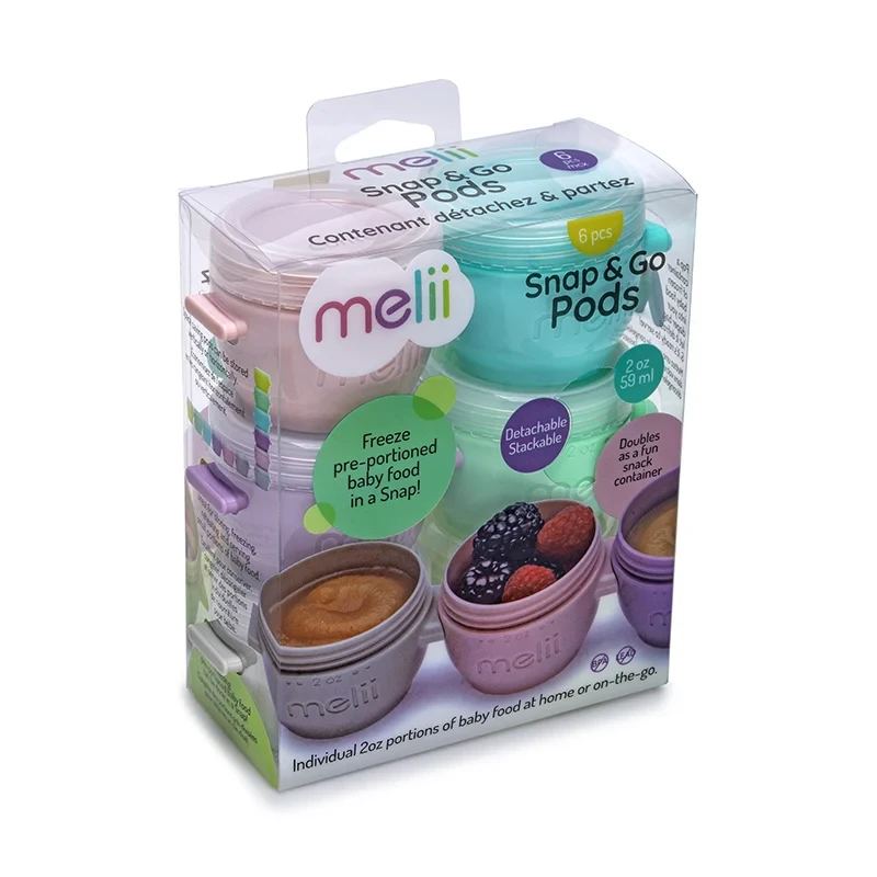 Μπωλ 59ml Σετ 6τμχ Snap and Go Pods, Melii 